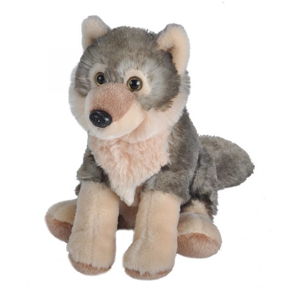 Pluche wolf dierenknuffel 16 cm