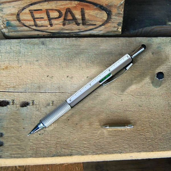 6-in-1 Multitool Pen - Zilver