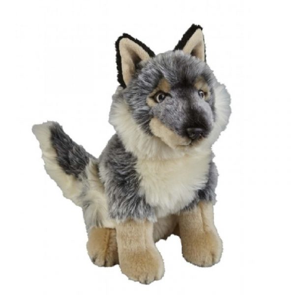 Grijze wolf/wolven knuffel 28 cm knuffeldieren