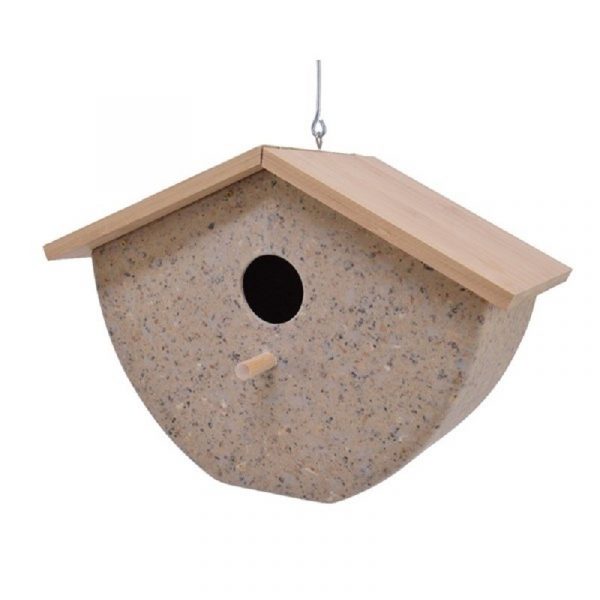 Bamboe vogelhuisje voor kleine vogels 21 cm