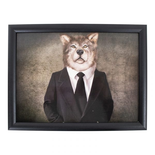 Laptray/schoottafel mr. wolf in pak print 43 x 33 cm