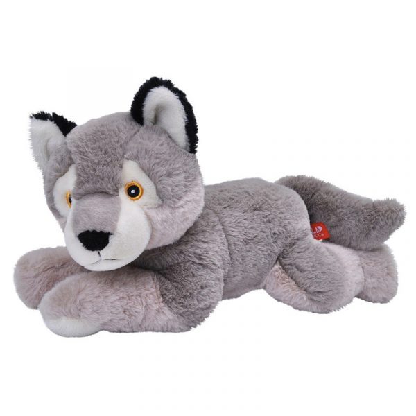 Grijze wolven knuffel 30 cm knuffeldieren