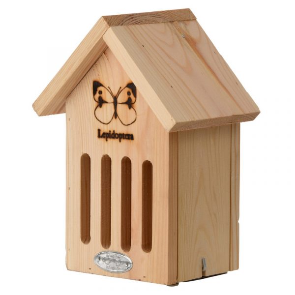 Houten huisje voor insecten 23 cm vlinderhuis/vlinderhotel