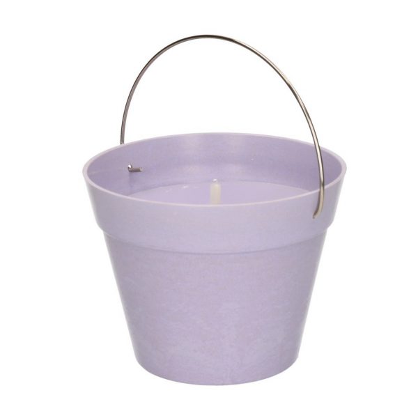 Citronella kaarsen in emmer 14 cm lila