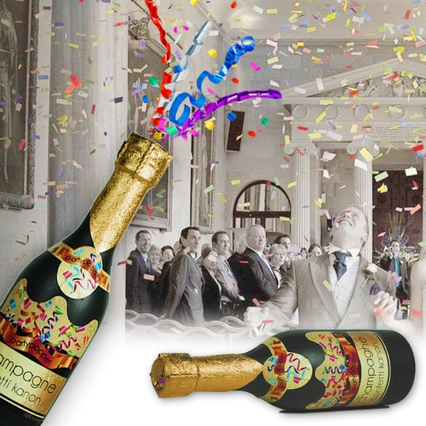 Champagnefles Confetti kanon