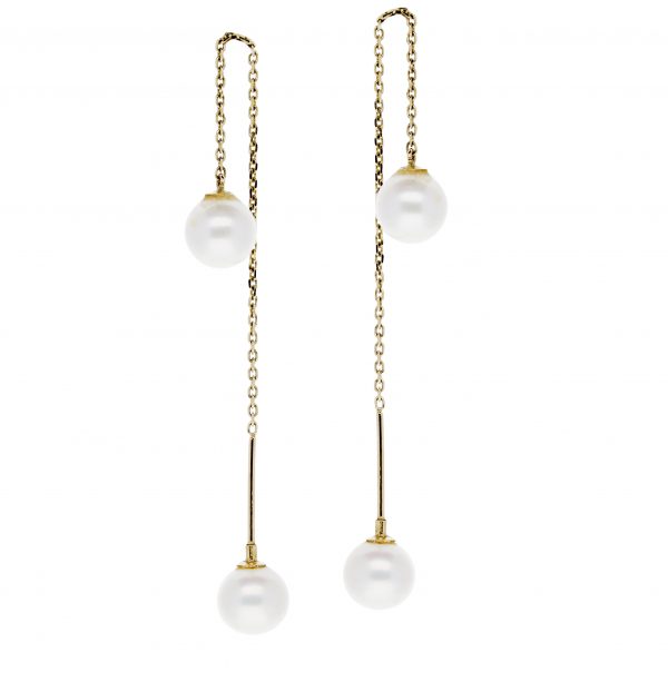 Glow Gouden Oorhangers Gold Collection - Zw Parel 208.2045.00