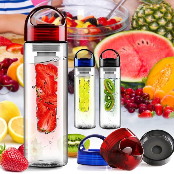 Waterfles met Infuser - Zwart