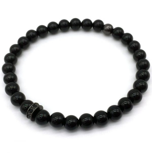 Memphis kralen armband Agaat Rims Black