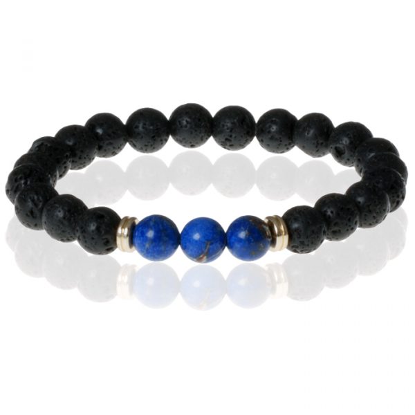 Memphis Kralen armband Lavastone Royalty Blue