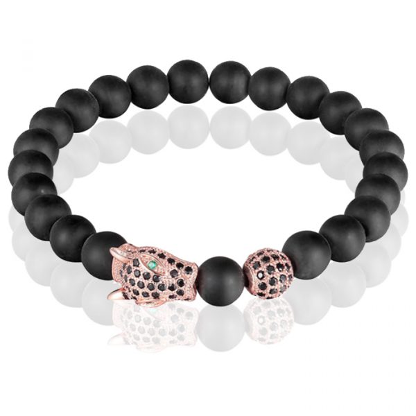 Memphis kralen armband Luipaard Rose