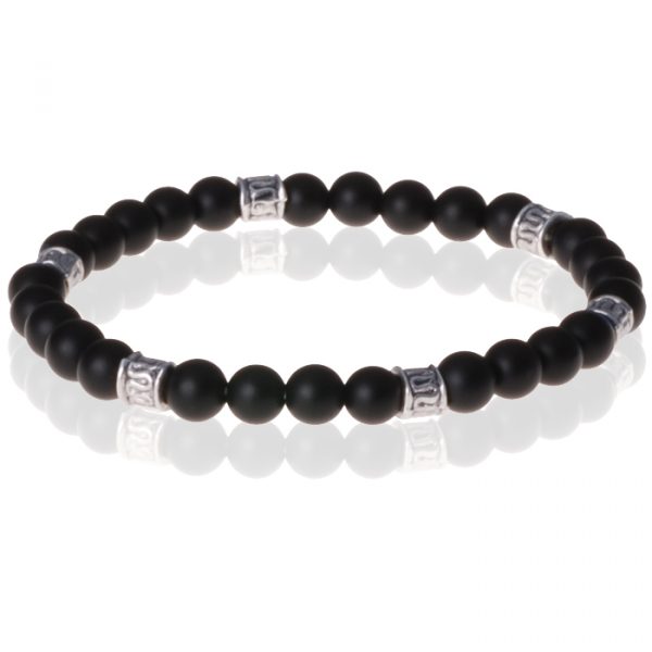 Memphis kralen armband Onyx Tibetaanse kraal