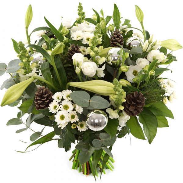 Kerstboeket witte bloemen bezorgen