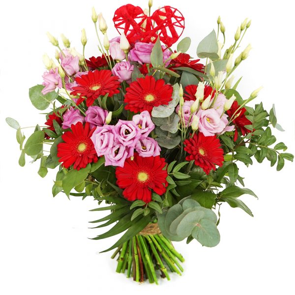 Romantische bloemen roze rood