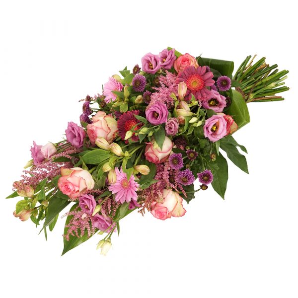 Rouwboeket roze rouwbloemen