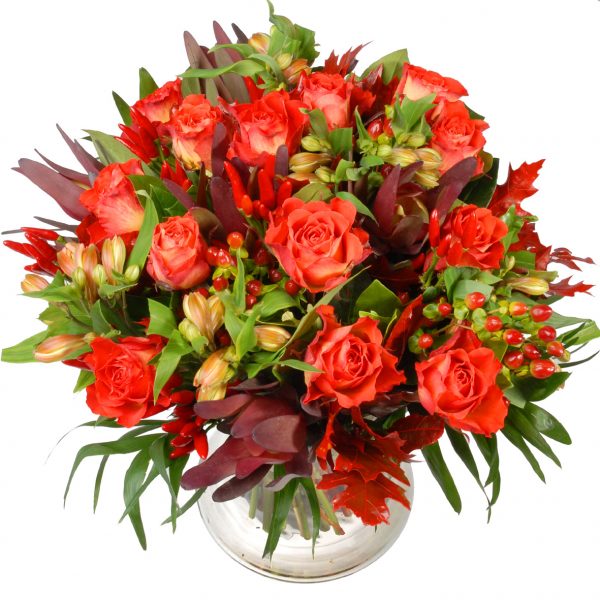 Oranje rozen bloemen boeket