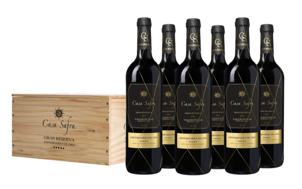 Casa Safra Gran Reserva Aniversario de Oro in luxe wijnkist