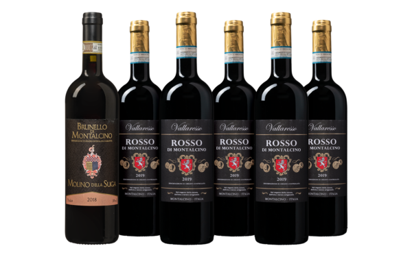 Toscaanse Topwijnen (1x Brunello di Montalcino & 5 x Rosso di Montalcino)