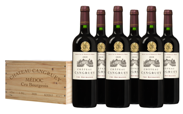 Château Cangruey Medoc Cru Bourgeois in wijnkist