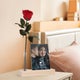 Infinity roos met foto standaard