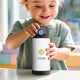 RVS drinkfles met rietje kind - 350 ml - Zwart