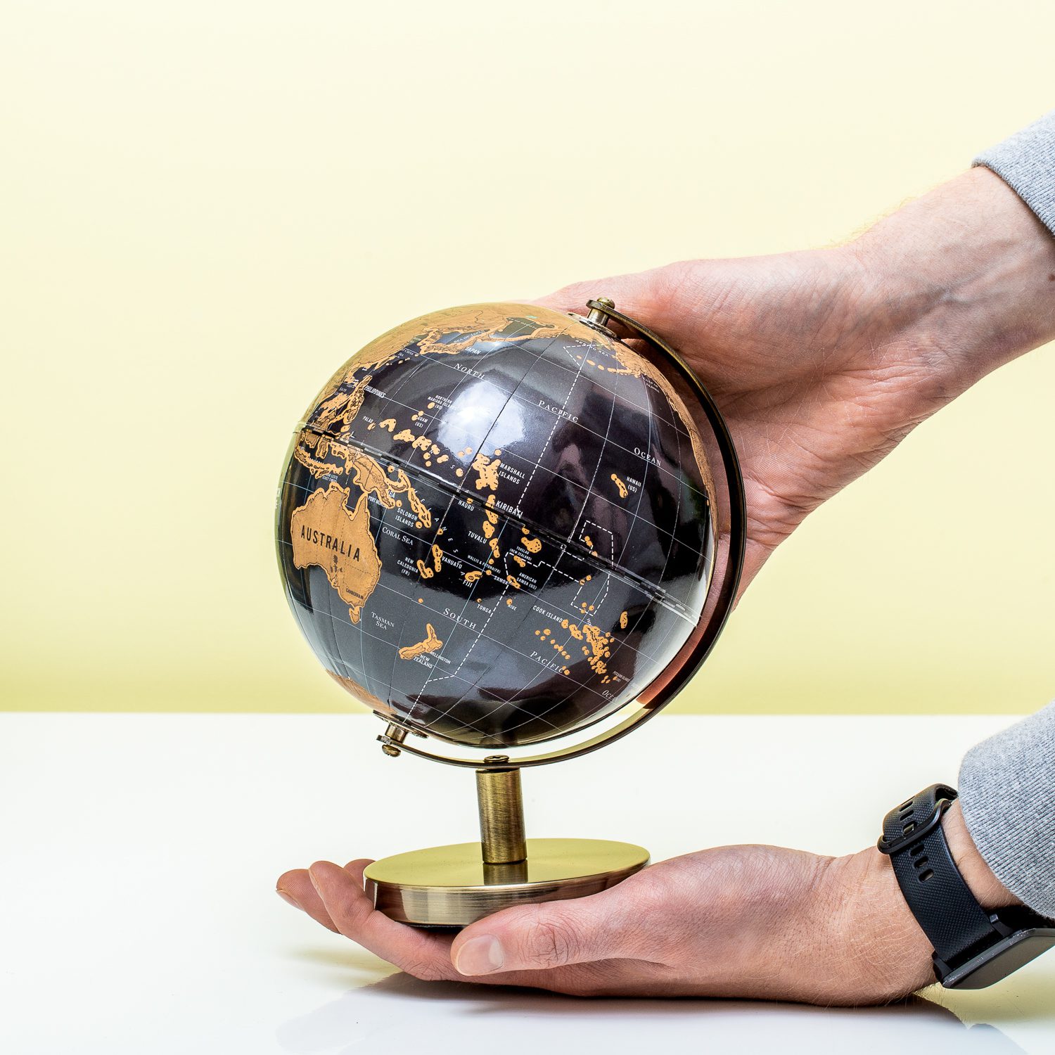 Globe met krasfolie - Klein 1 Globe met krasfolie - Klein
