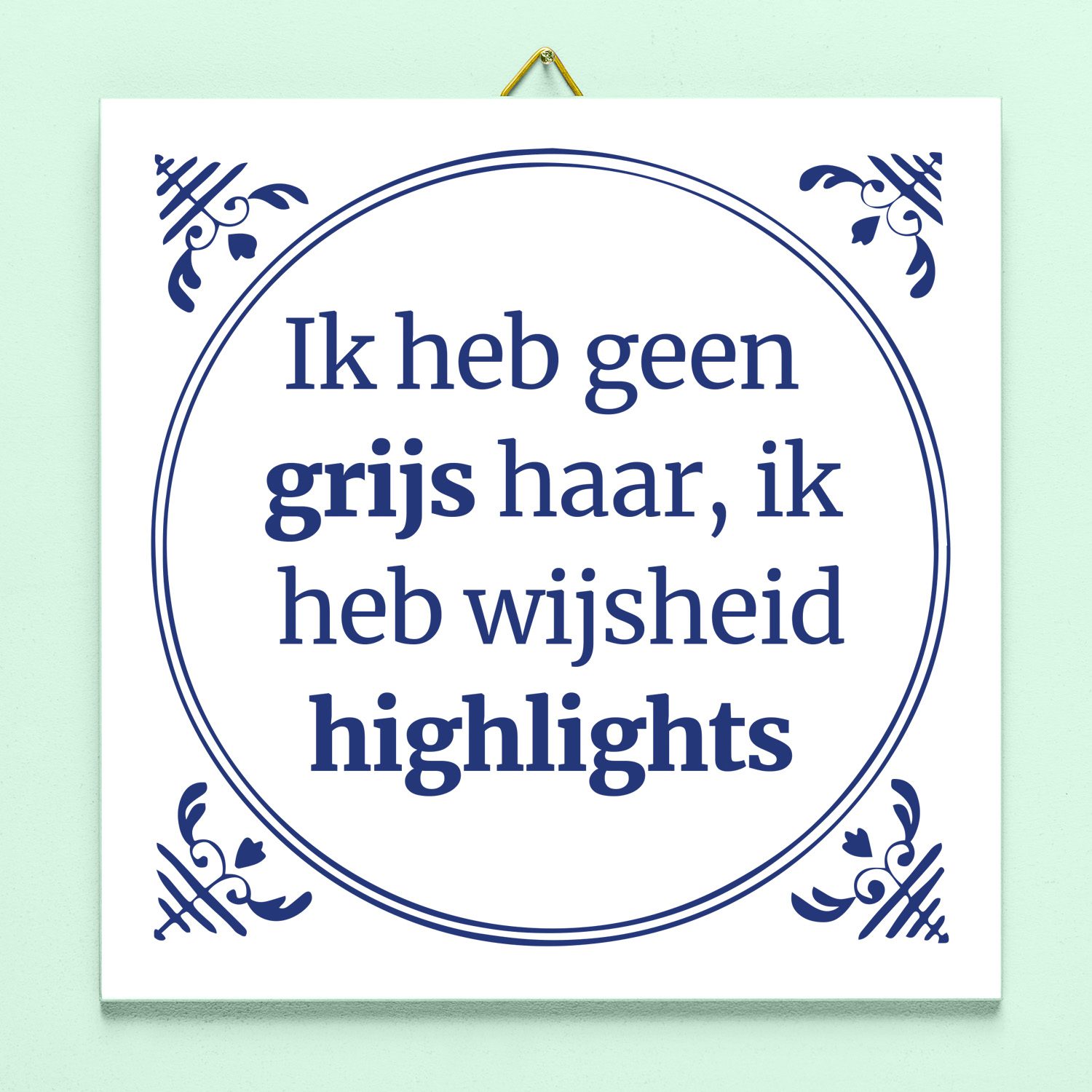 Tegeltje Ik heb geen grijs haar, ik heb wijsheid highlights 1 Tegeltje Ik heb geen grijs haar, ik heb wijsheid highlights