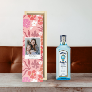 Gin in bedrukte kist - Bombay Sapphire