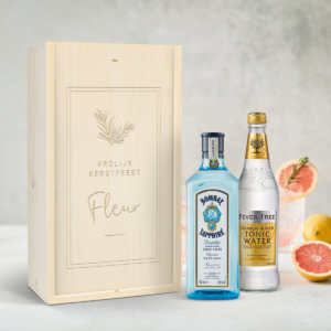 Gin-tonic pakket bedrukken - Bombay Sapphire (gegraveerd deksel)