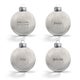 Kerstbal met naam - Zilver - 4 stuks