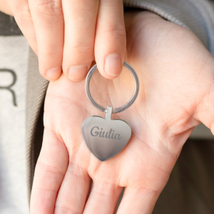 Sleutelhanger graveren met naam - Hart