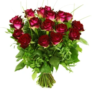 Boeket 20 rode rozen ca. 55 - 70 cm lang