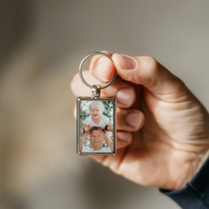 Dubbelzijdige sleutelhanger met foto - Vaderdag
