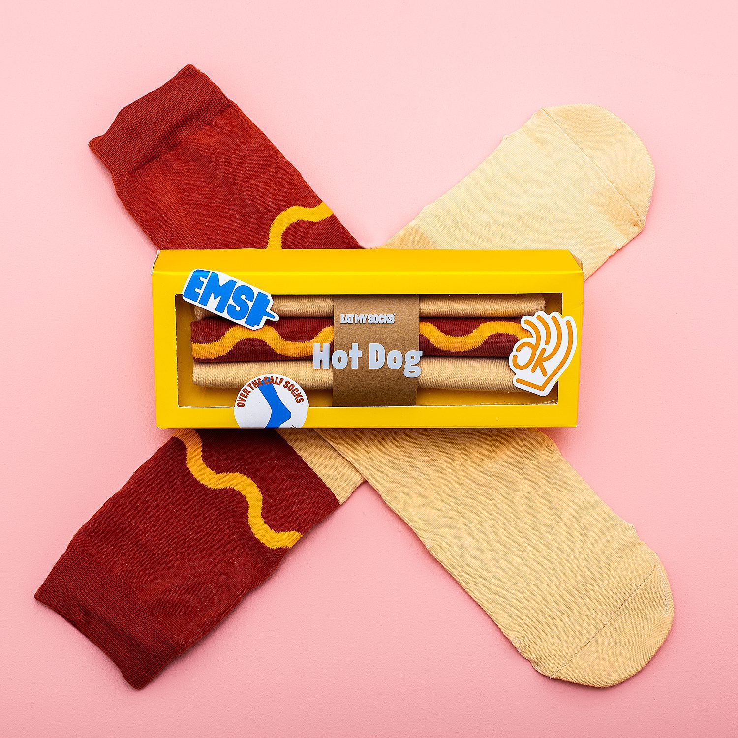 Hot Dog sokken 1 Hot Dog sokken