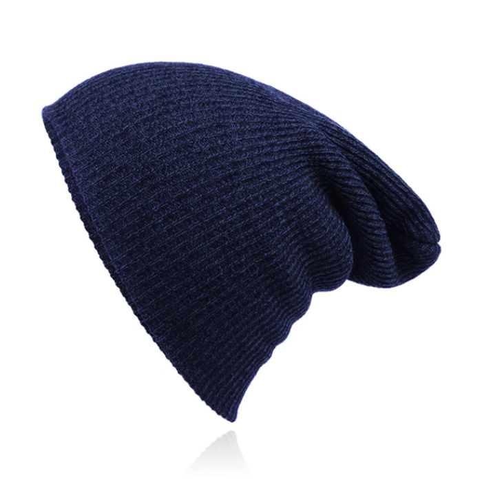 Beanie Muts in Katoenblend voor Mannen - Navy 1 Beanie Muts in Katoenblend voor Mannen - Navy