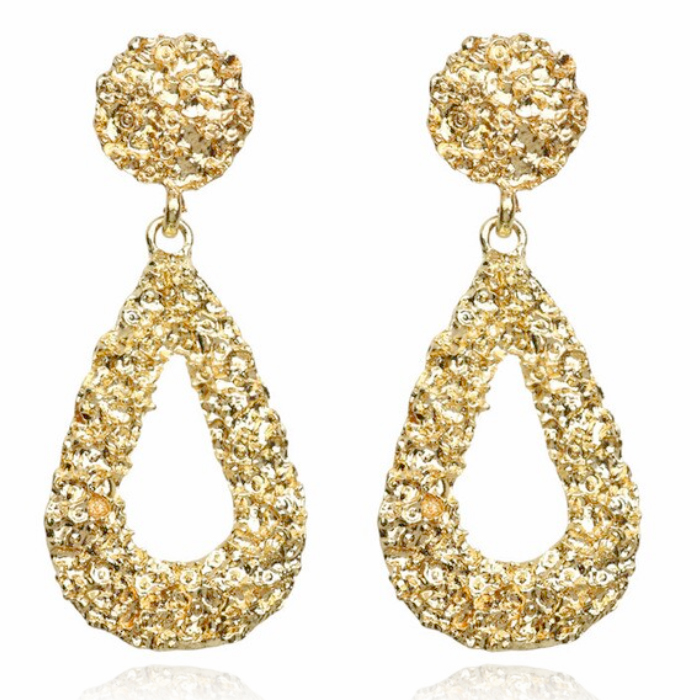 Cilla Chunky Druppel Oorbellen - Goudkleurig 1 Cilla Chunky Druppel Oorbellen - Goudkleurig
