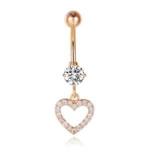 Cilla Navelpiercing met Hart Hangertje Rosegoudkleurig
