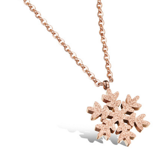 Cilla Jewels ketting Rosegoudkleurig Snowflake Pendant 1 Cilla Jewels ketting Rosegoudkleurig Snowflake Pendant