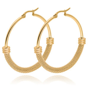 Dames Oorbellen Ringen Goudkleurig van Edelstaal - 40mm