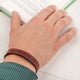 Leren armband graveren - Vaderdag - Bruin