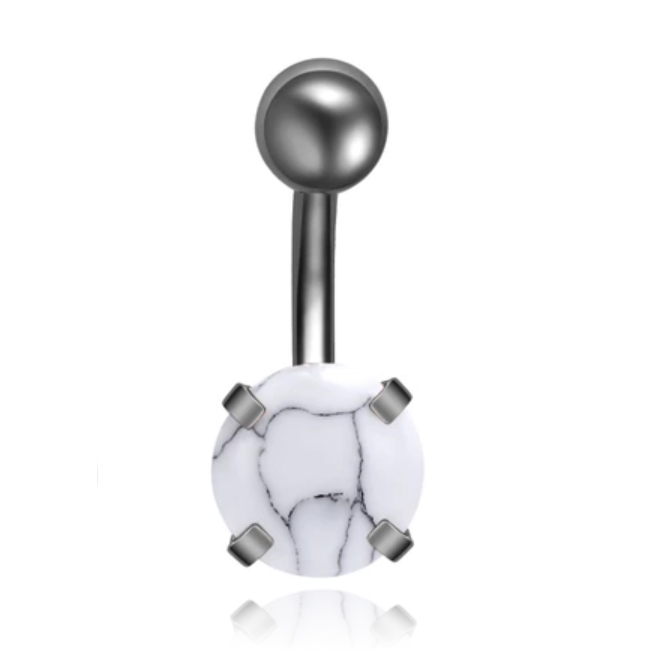 Edelstaal Navelpiercing LGT JWLS - Howliet & Gunmetal 1 Edelstaal Navelpiercing LGT JWLS - Howliet & Gunmetal