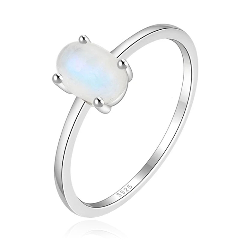 Elenza .925 Zilveren Ring met Opaalsteen-17mm 1 Elenza .925 Zilveren Ring met Opaalsteen-17mm