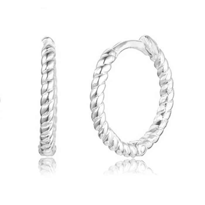Elenza 925 Zilver Gedraaide Oorringen-12mm 1 Elenza 925 Zilver Gedraaide Oorringen-12mm