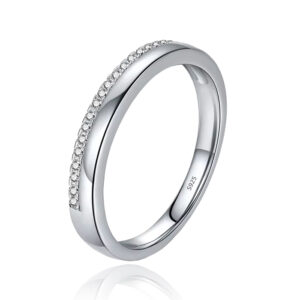 Elenza Sterling .925 Zilveren Klassieke Band met Zirkonia-17mm