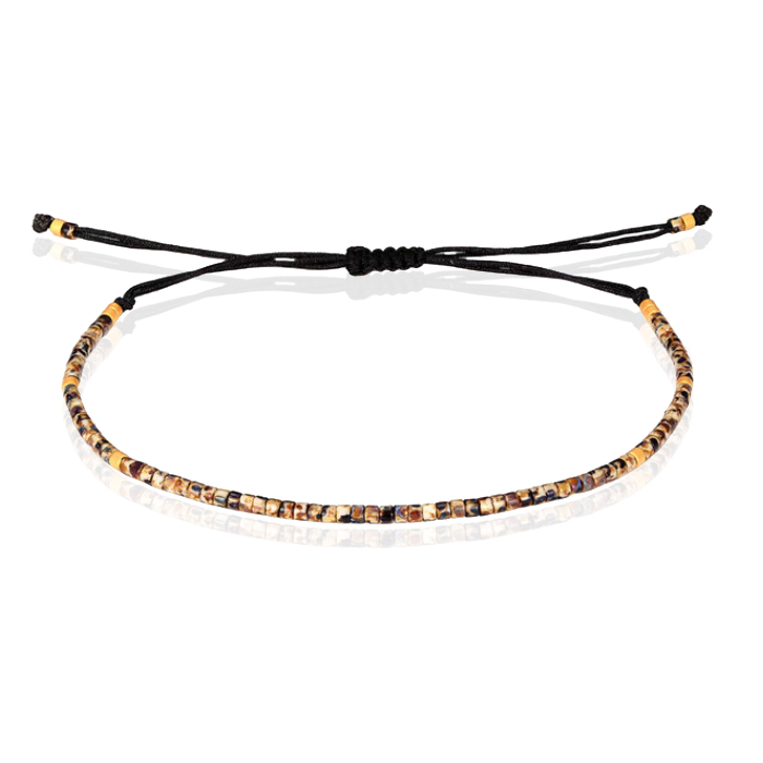 Fijn Kralen Armbandje van Memphis - Bruin 1 Fijn Kralen Armbandje van Memphis - Bruin