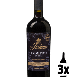 Cadeau Aanbiedingen, Korting Op deze Leuke Kado´s! 15 3 flessen Oro Italiano Primitivo Probeerpakket