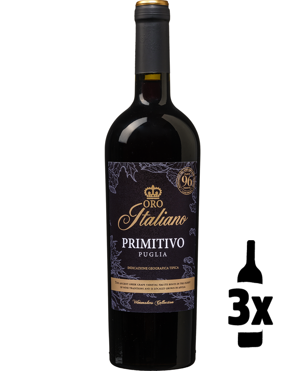 3 flessen Oro Italiano Primitivo Probeerpakket 1 3 flessen Oro Italiano Primitivo Probeerpakket