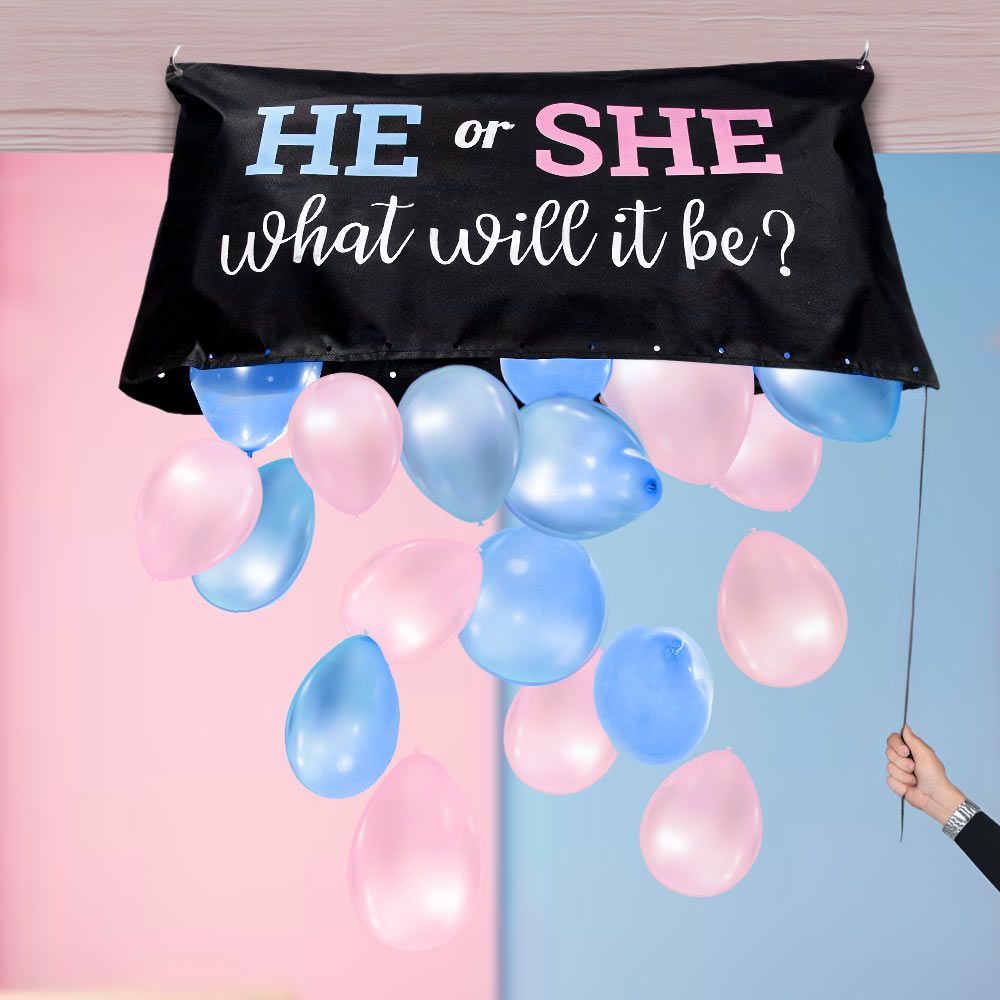 Gender Reveal Ballonnen Tas - Gender Reveal Balloon Bag Kit 1 Gender Reveal Ballonnen Tas - Gender Reveal Balloon Bag Kit