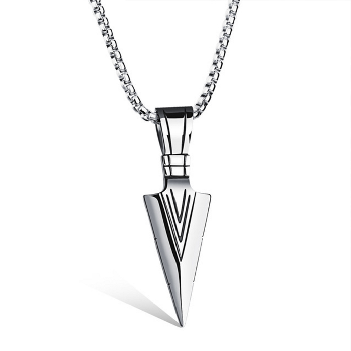 Heren ketting met hanger Edelstaal Viking Arrow Silver 1 Heren ketting met hanger Edelstaal Viking Arrow Silver