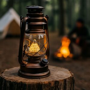 LED metal storm lantern, 15 x 25 cm, for 2 x LR20 batteries,