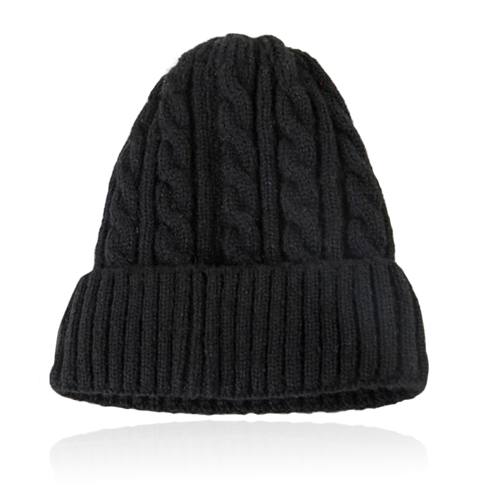 LGT JWLS Dames Beanie in Zwart met Kabelmotief 1 LGT JWLS Dames Beanie in Zwart met Kabelmotief
